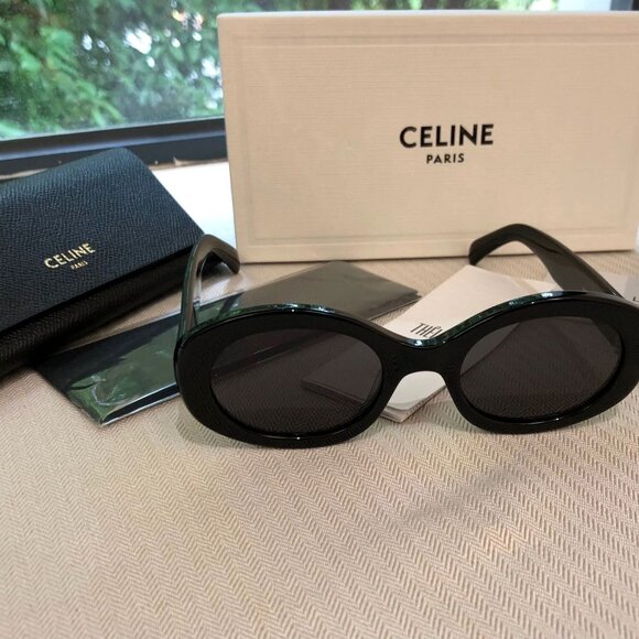 Celine CL40194 Triomphe Oval Women's Sunglasses Travel Authentic + Original Box - Picture 5 of 9